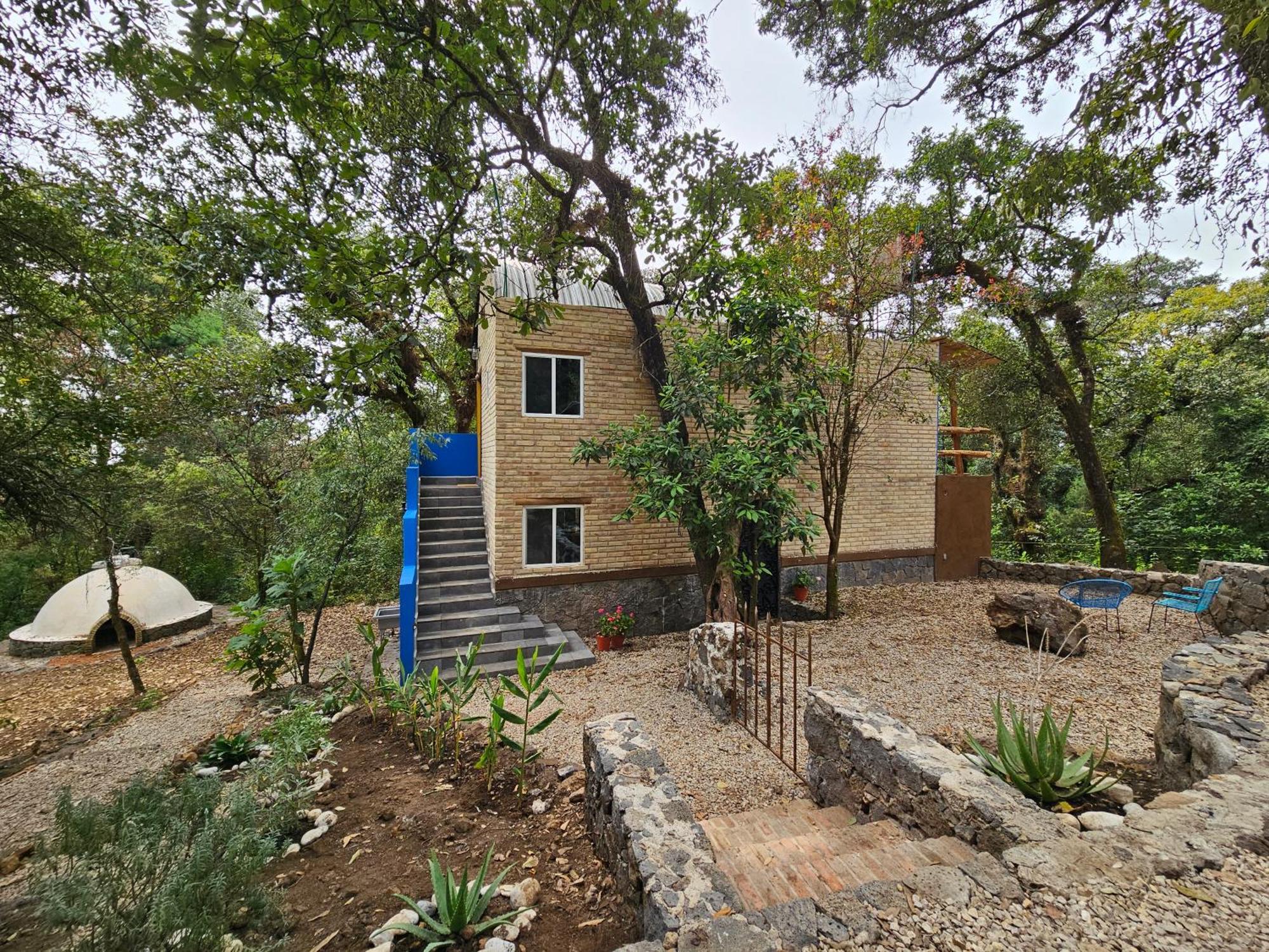 La Cabana Azul Al Fondo Del Bosque De Tepoztlán Extérieur photo